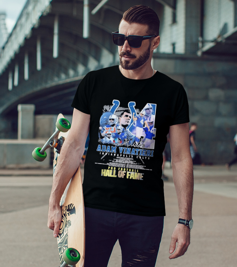Indianapolis Colts Adam Vinatieri Pro Football Hall Of Fame T-Shirt