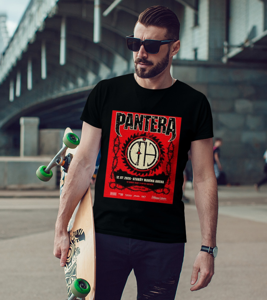Pantera Istanbul 2026 Ataköy Marina Arena July 12 Concert Event T-Shirt
