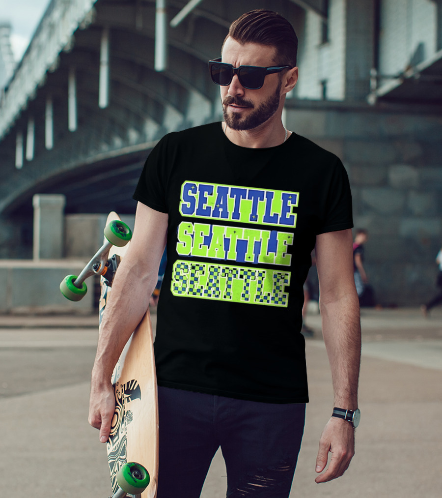 Seattle Seahawks Neon Green Seattle Seattle T-Shirt