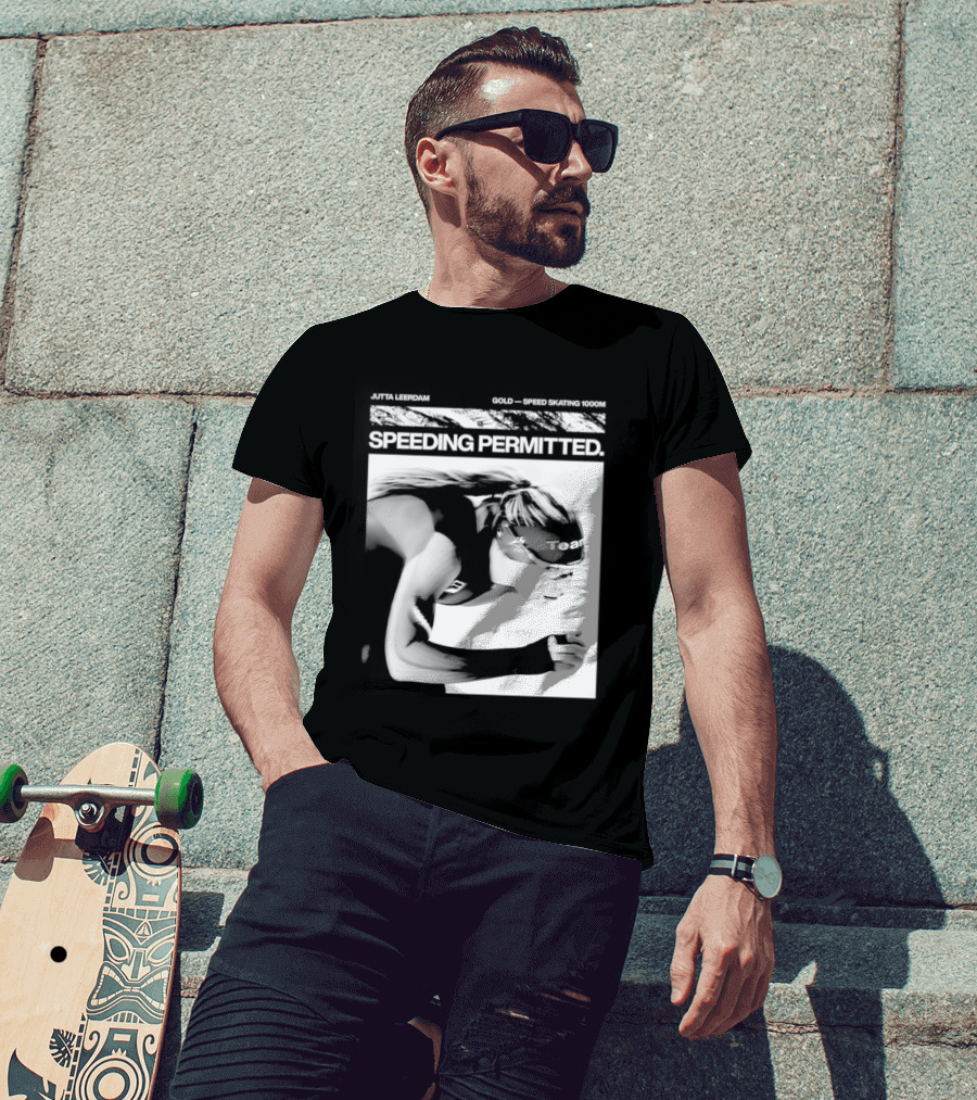 Jutta Leerdam Nike Speeding Permitted Gold Medal 1000m Olympic Speed Skating T-Shirt