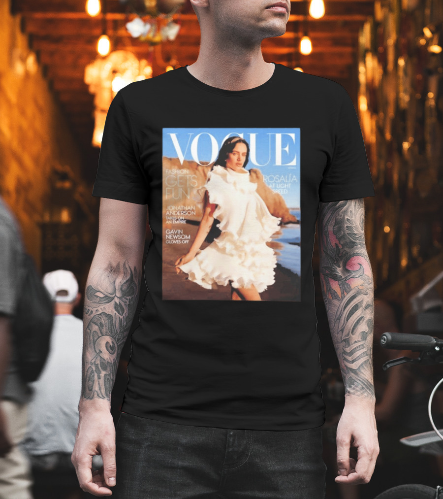 Vogue Spring Fashion Rosalia at Light Speed Jonathan Anderson Gavin Newsom T-Shirt