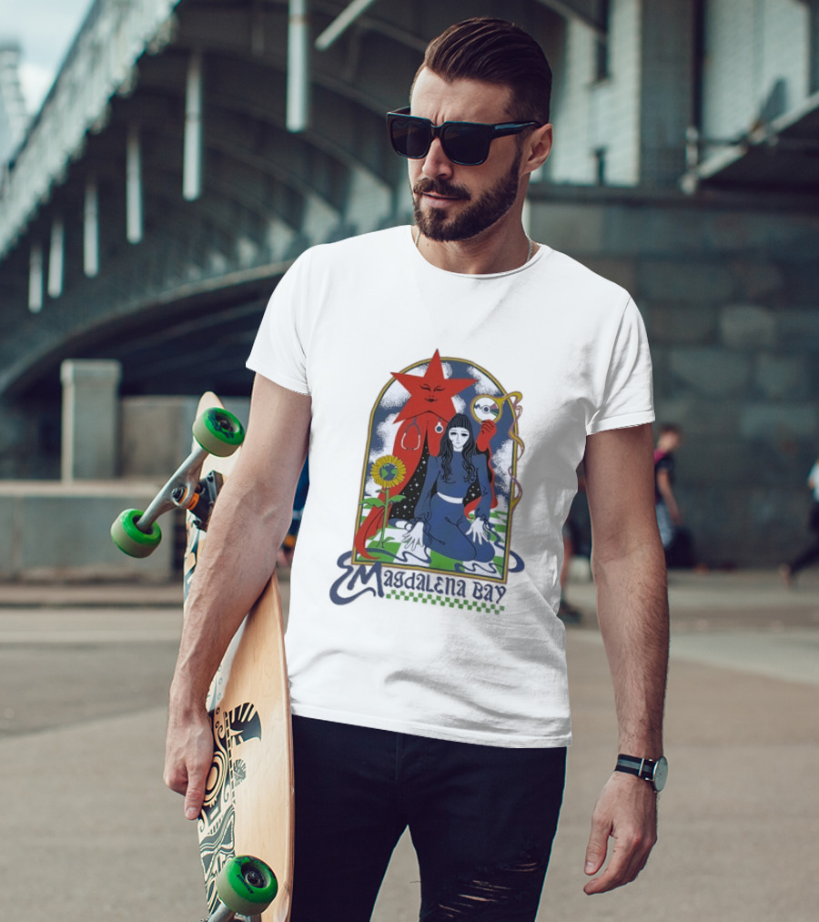 Magdalena Bay Band Psychedelic Star And Sunflower Surreal T-Shirt