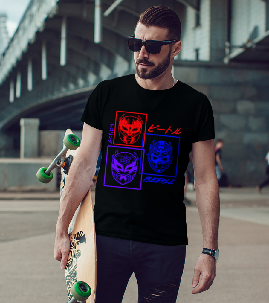 Crimson Beetle 3 Faces Of Beetle T-Shirt