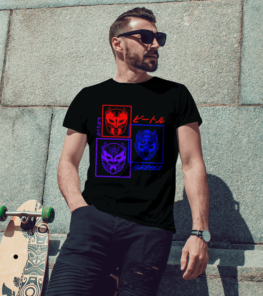 Crimson Beetle 3 Faces Of Beetle T-Shirt