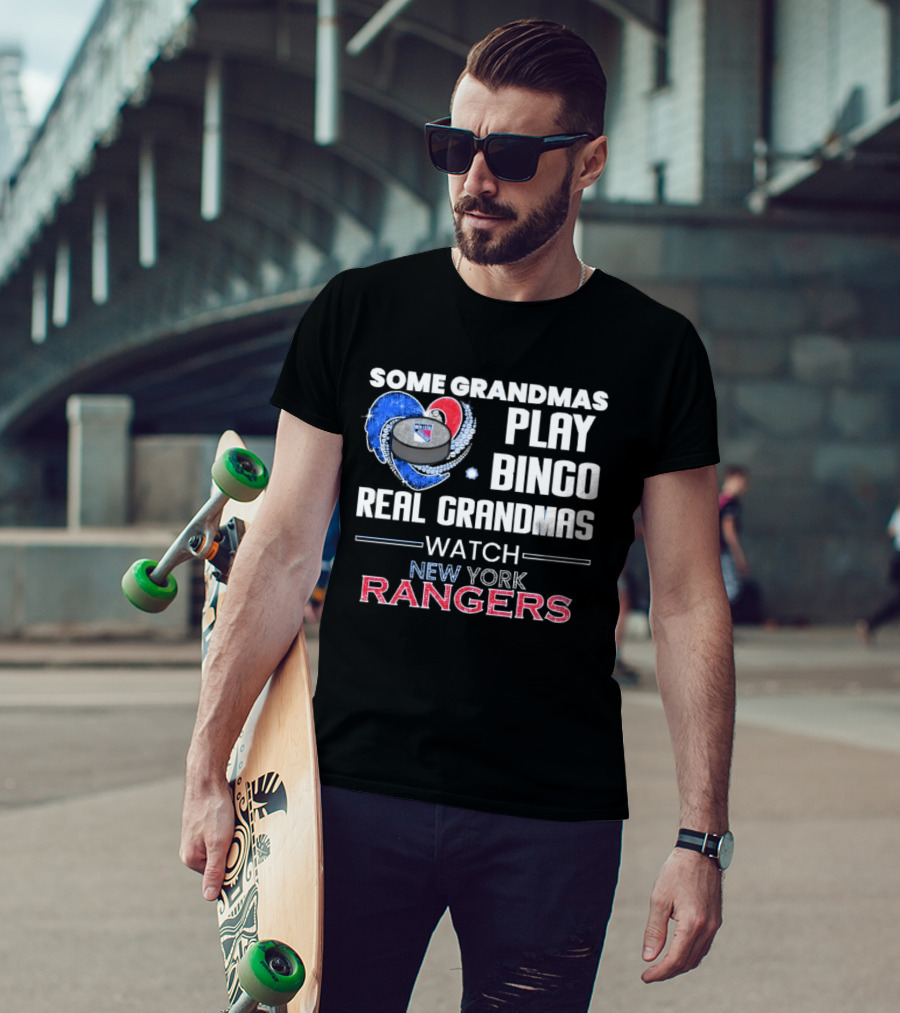 Some Grandmas Play Bingo Real Grandmas New York Rangers T-Shirt