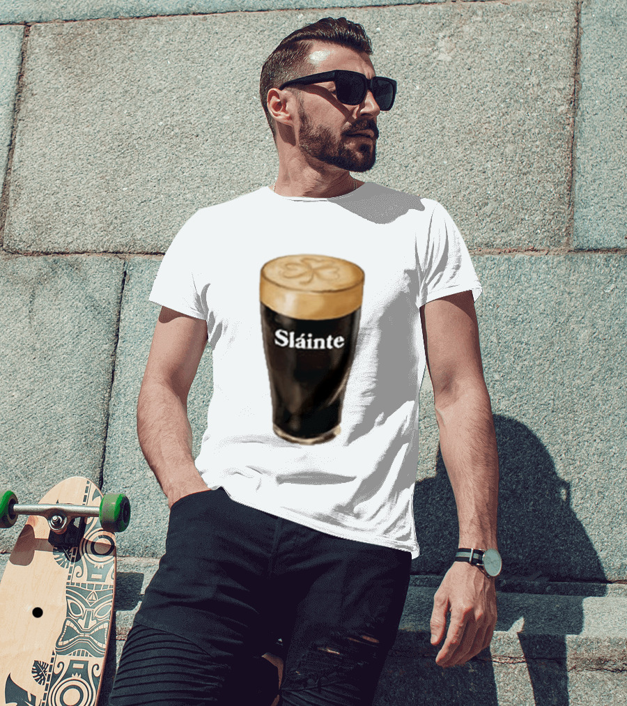 Sláinte Irish Shamrock Brew Pint T-Shirt
