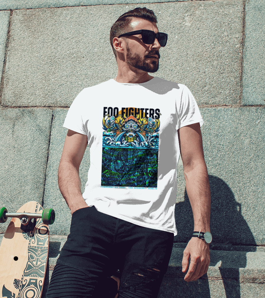 Foo Fighters Dublin 2026 Concert February 23 The Academy Venue Underwater Skeleton T-Shirt