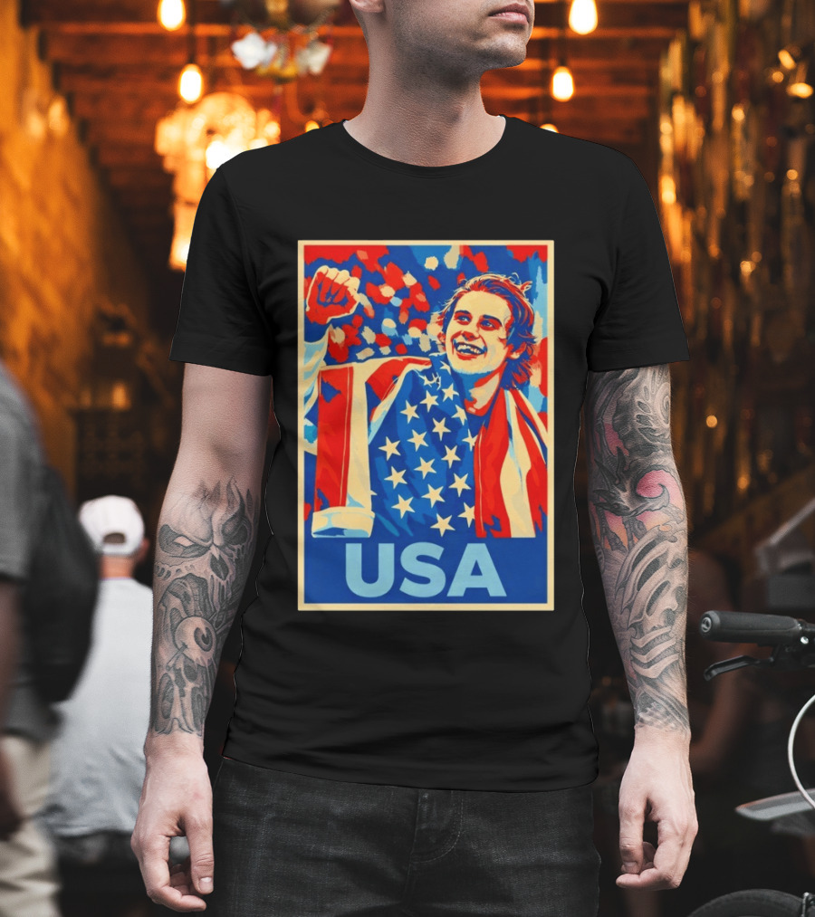 USA Hockey Celebration Jack Hughes Fan Hope Gift Idea T-Shirt