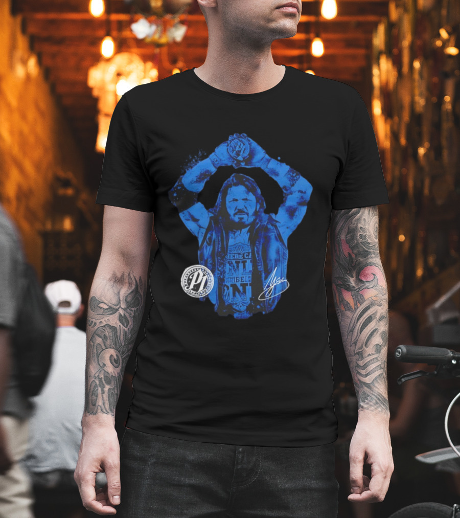 AJ Styles WWE Blue Signature Phenomenal One T-Shirt