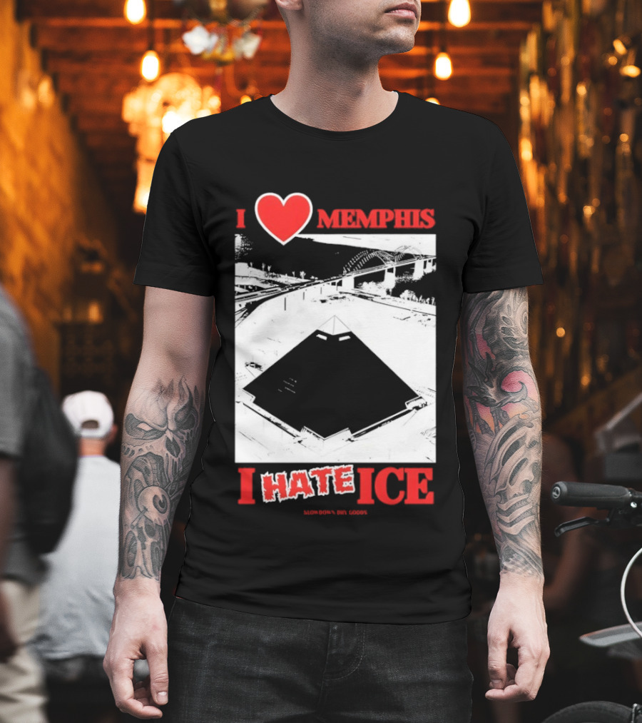 I Love Memphis I Hate Ice Slowdown Dry Goods Pyramid T-Shirt