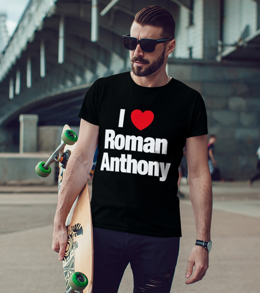 I Love Roman Anthony Red Heart T-Shirt