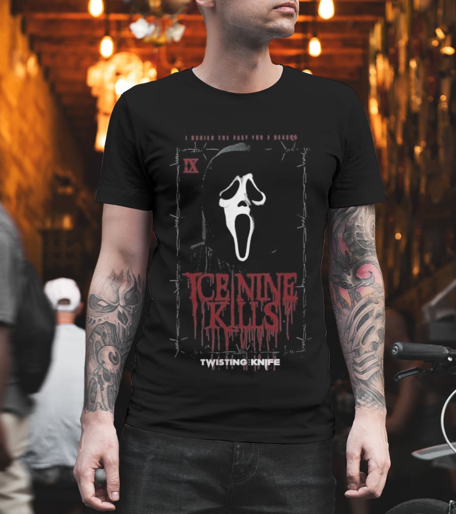 Ice Nine Kills Ghost Face Twisting The Knife I Buried The Past For A Reason Scream 7 Hot Topic Exclusive T-Shirt