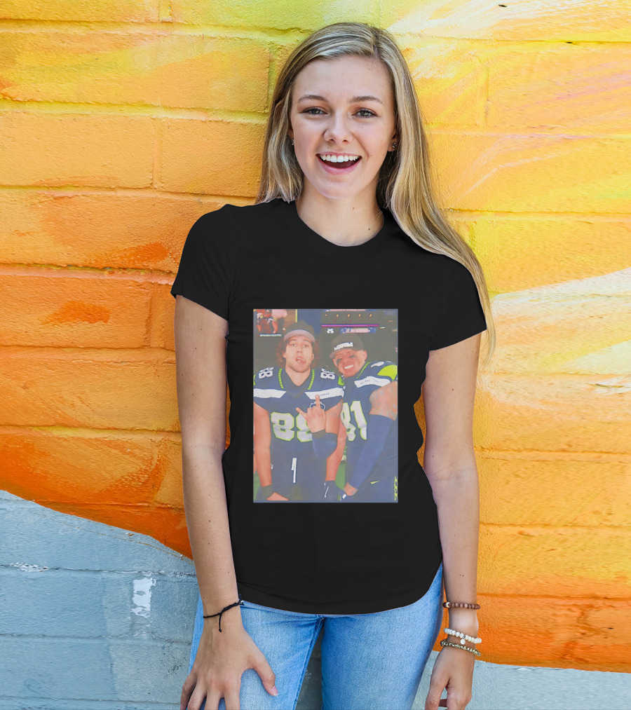 Seattle Seahawks Players Eric Saubert AJ Barner NFL Team Fans Football Enthusiasts T-Shirt