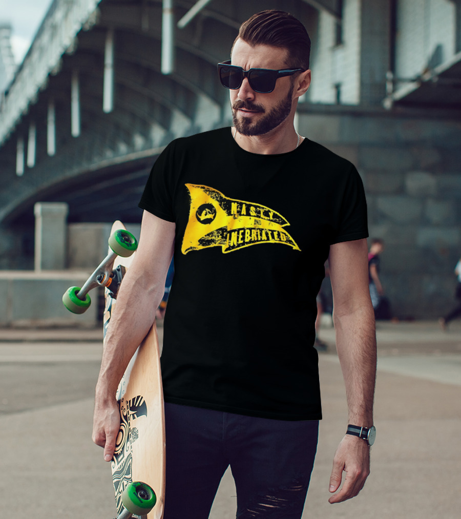 Nasty And Inebriated Pirate Flag Banner T-Shirt