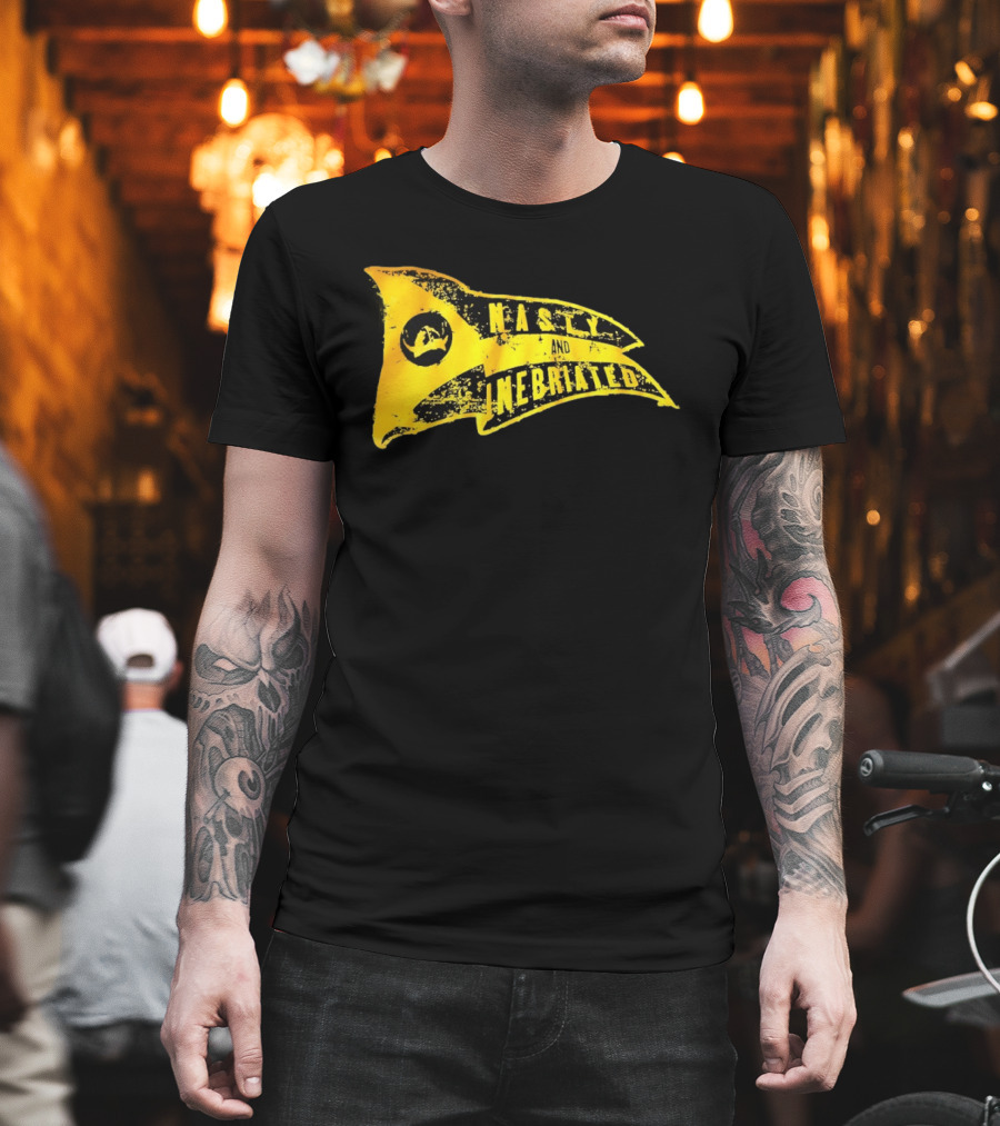 Nasty and Inebriated Pirate Flag Banner T-Shirt