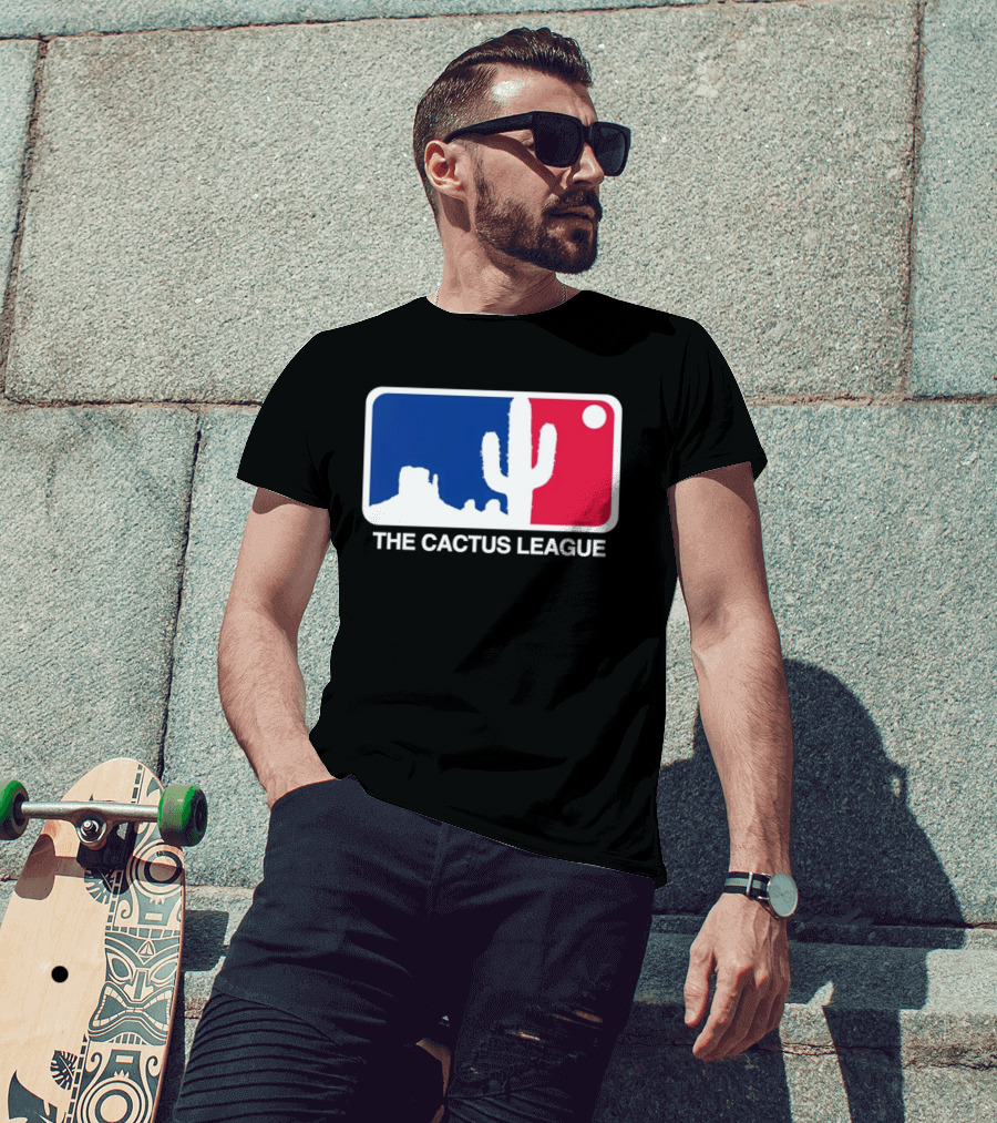 The Cactus League Baseball Logo Desert Cactus And Mesa Sun T-Shirt