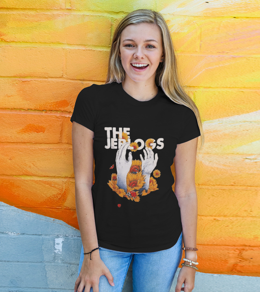 The Jep Logs Sunflowers And Ladybugs Blossoming Hands T-Shirt