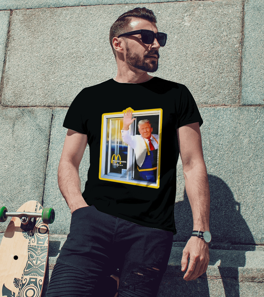 MAGA Donald's I'm Votin' For It Drive Thru Window Mockup T-Shirt