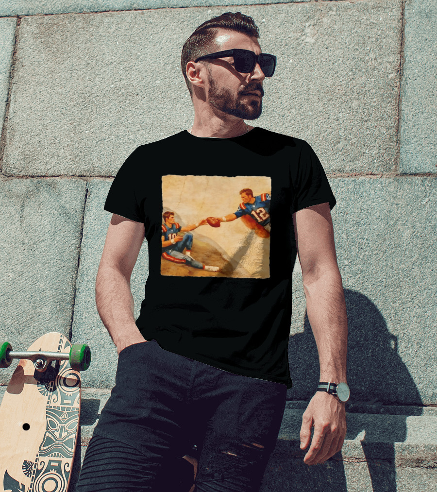 New England Patriots Tom Brady Drake Maye Meme Football T-Shirt