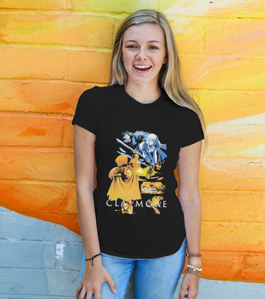 Claymore Clare Unforgiven Vengeance Sword Battle Scene T-Shirt