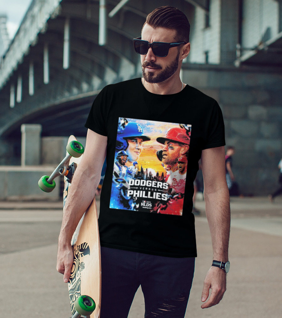 Los Angeles Dodgers Versus Philadelphia Phillies 2025 MLB NLDS Epic Showdown T-Shirt