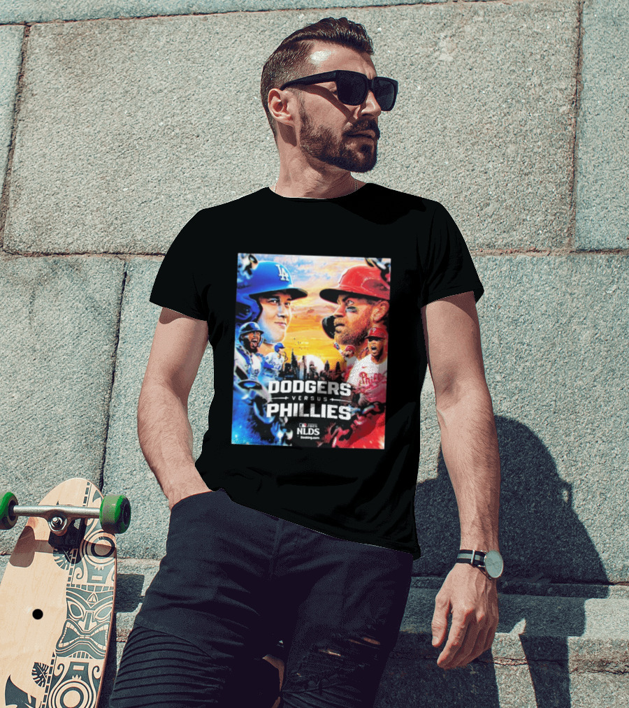 Los Angeles Dodgers Versus Philadelphia Phillies 2025 MLB NLDS Epic Showdown T-Shirt