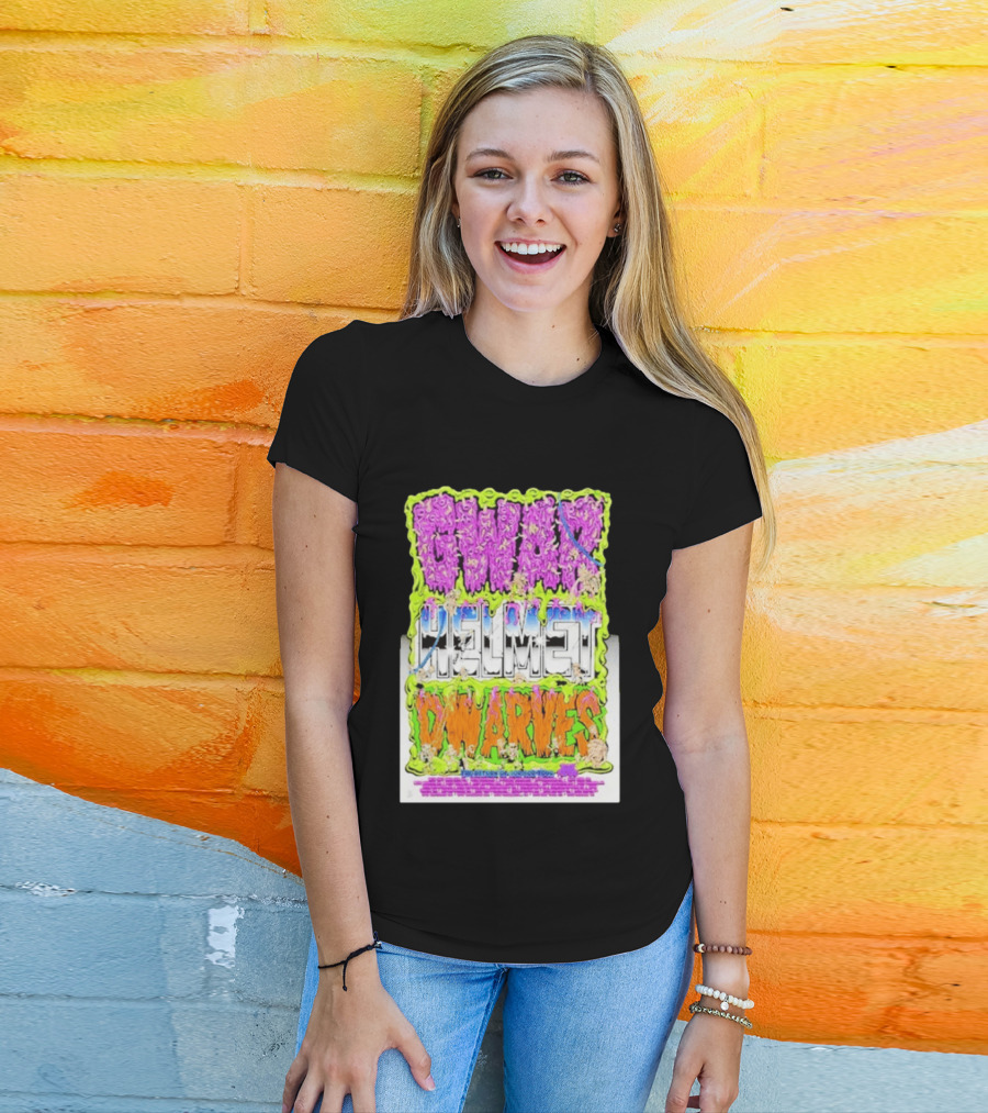GWAR Helmet Dwarves 2025 Tour Dates And Locations T-Shirt