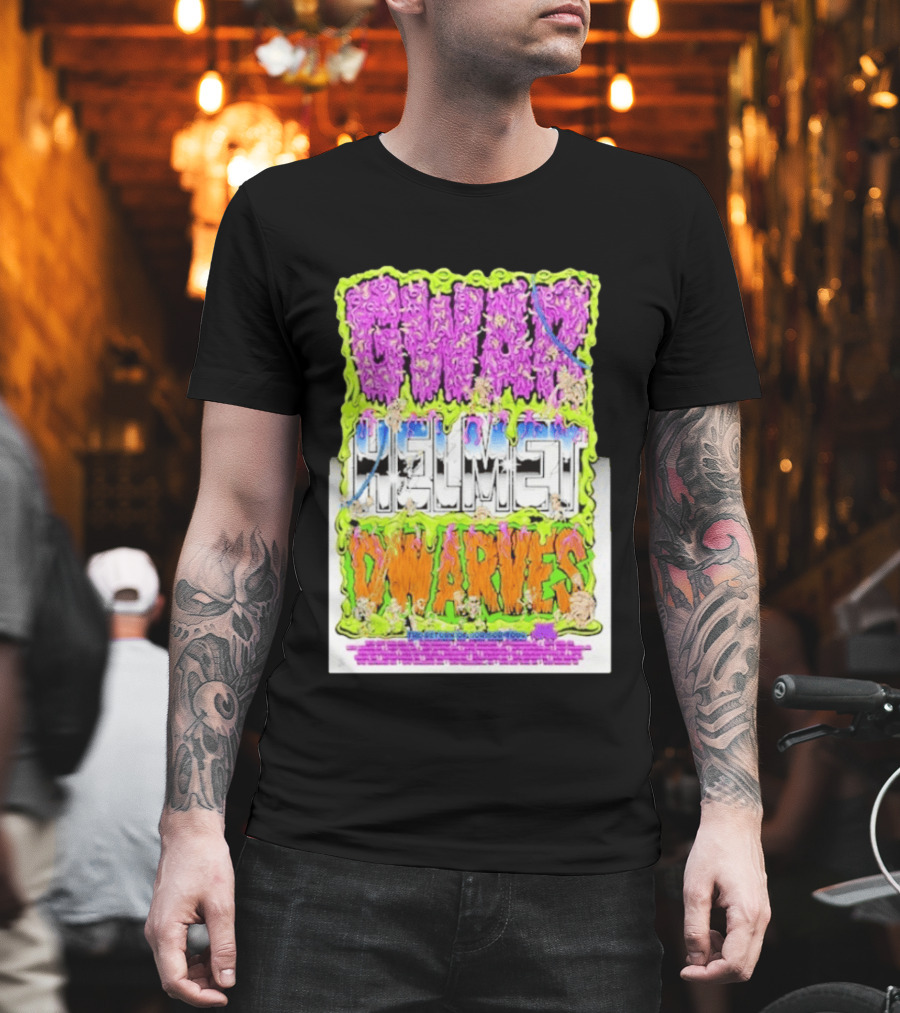 GWAR Helmet Dwarves 2025 Tour Dates and Locations T-Shirt