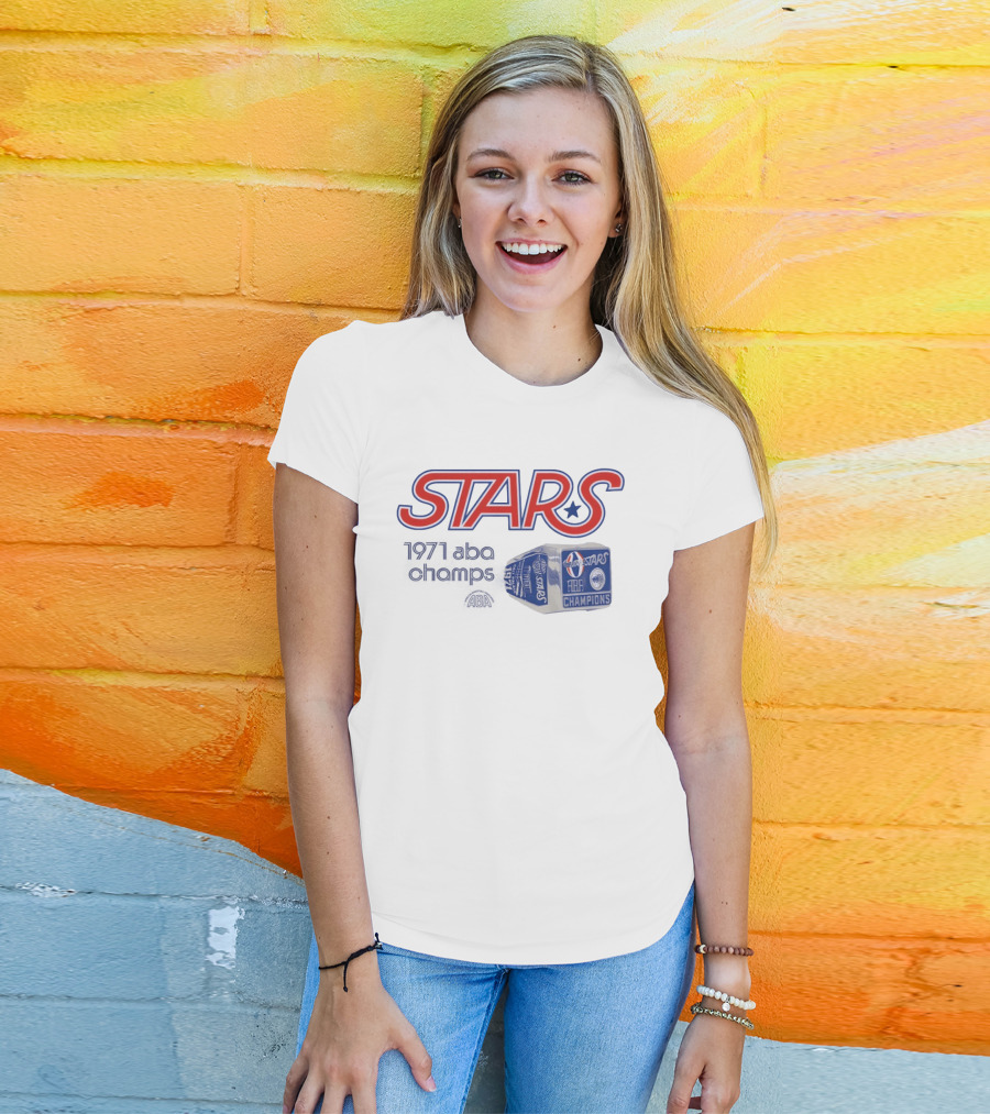Utah Stars 1971 ABA Champions Retro Style Basketball T-Shirt