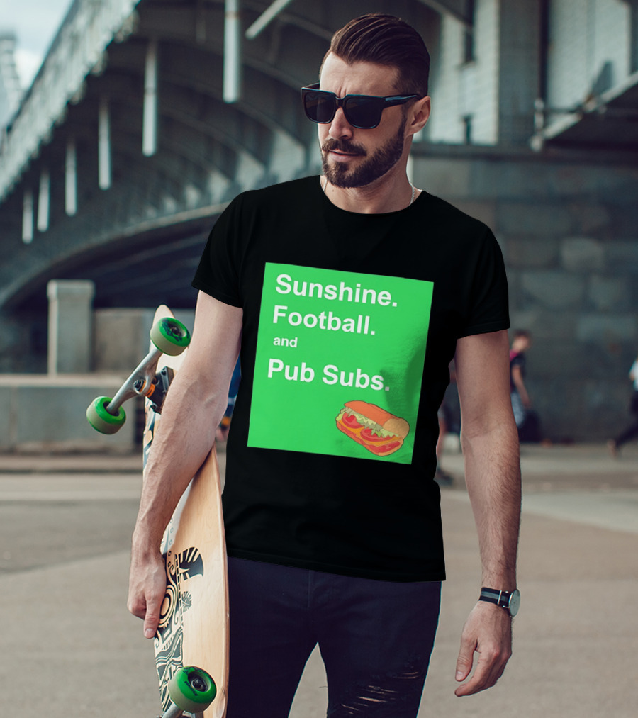Sunshine Football And Pub Subs Nostalgic Vibes T-Shirt