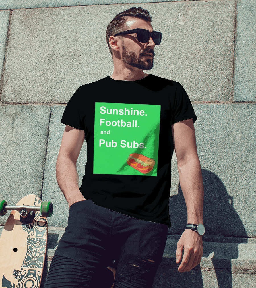 Sunshine Football And Pub Subs Nostalgic Vibes T-Shirt