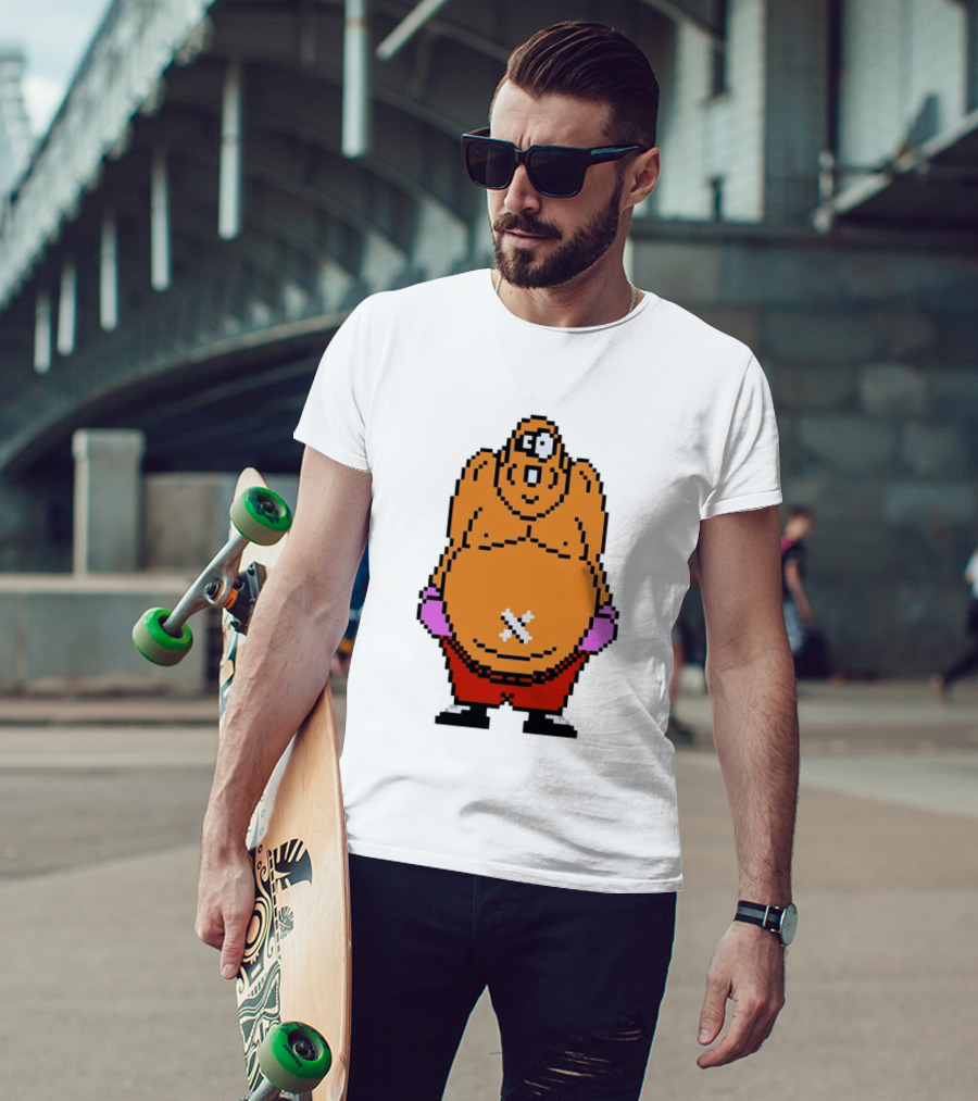 King Hippo Pixel Art From Mike Tyson's Punch Out!! NES Game T-Shirt
