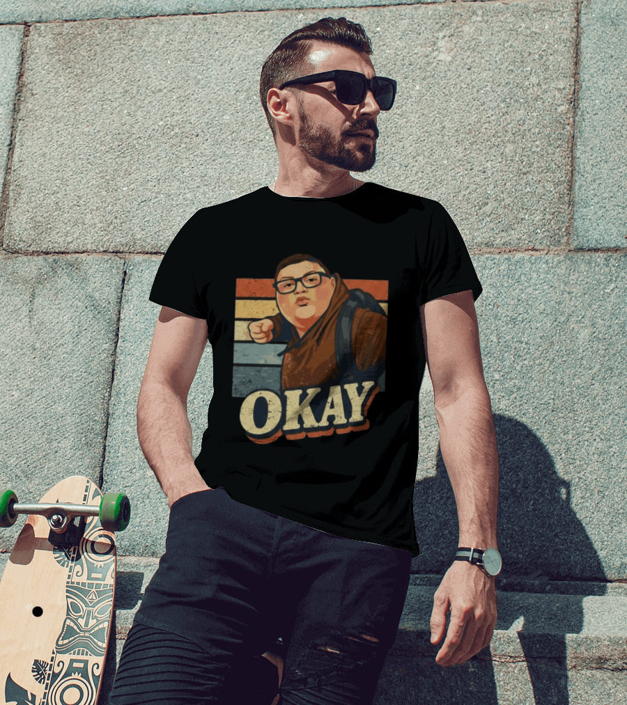 Okay Punch Meme Viral Reaction Brown Kid T-Shirt