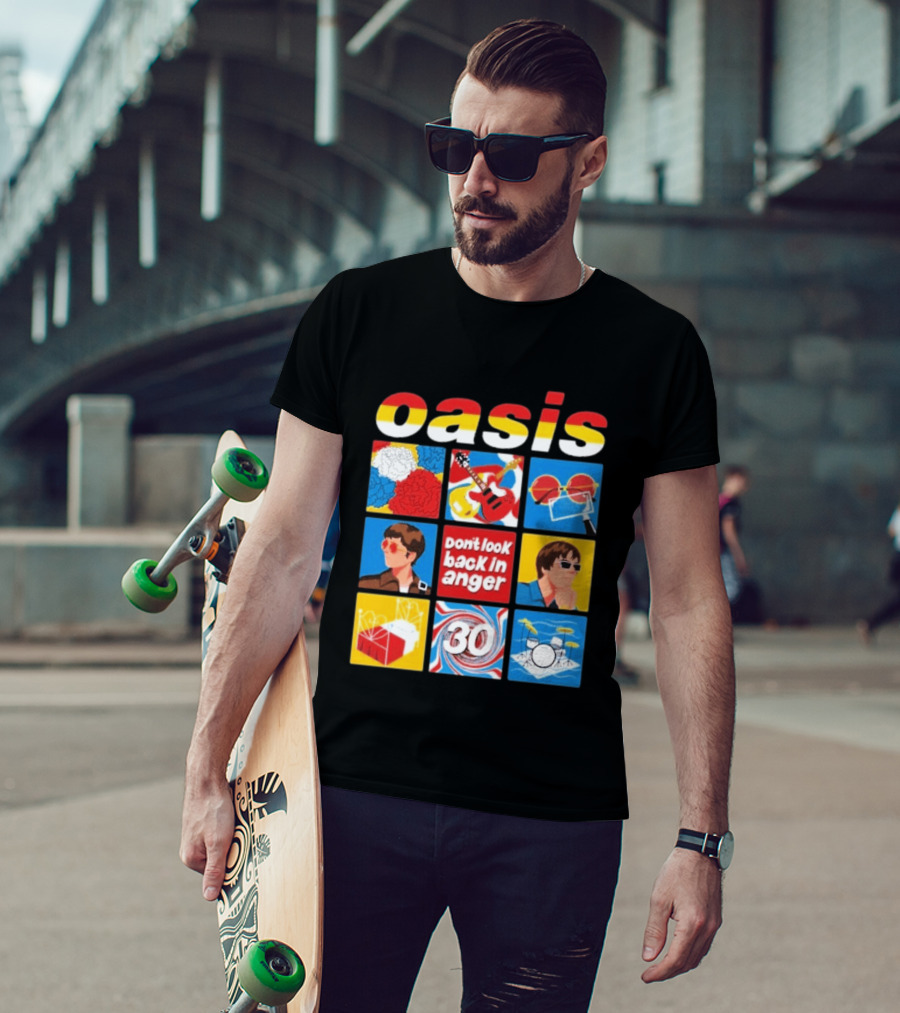 Oasis Don't Look Back In Anger 30 Years Celebration T-Shirt