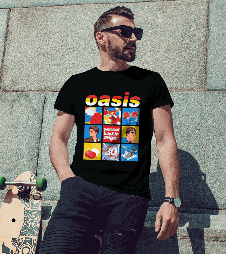 Oasis Don't Look Back In Anger 30 Years Celebration T-Shirt