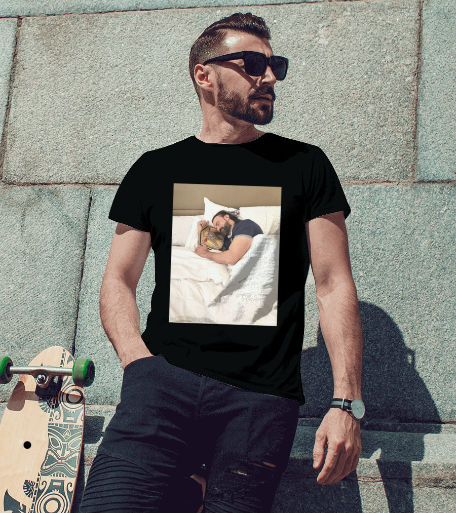 Drew McIntyre WWE Champion Sleeping Image T-Shirt