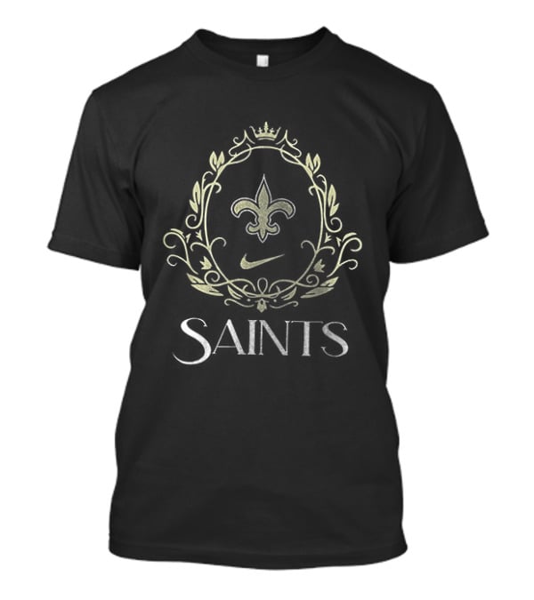 New Orleans Saints Bridgerton Social Club Spilling The Tea Bee Fleur De Lis Nike Crest T-Shirt