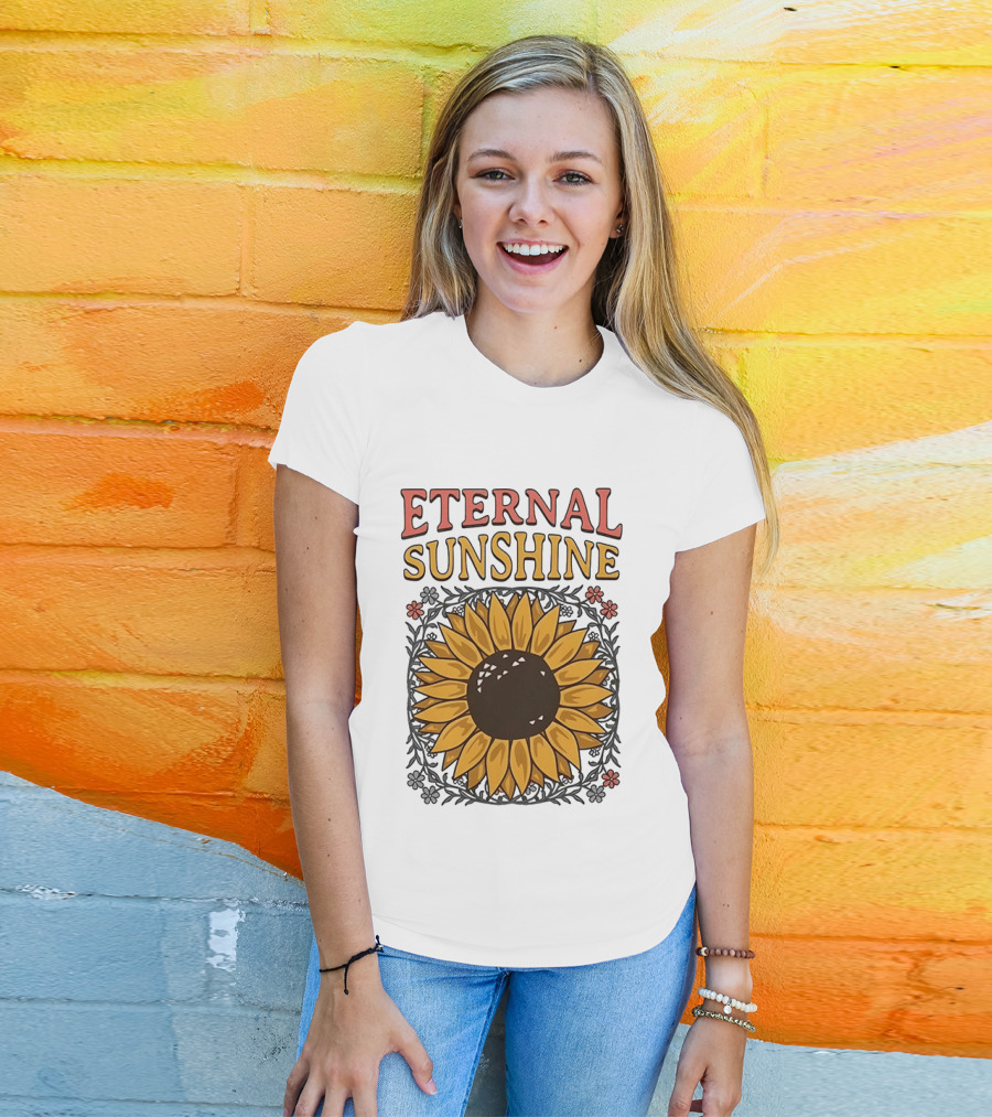 Eternal Sunshine Sunflower Blossom Floral T-Shirt