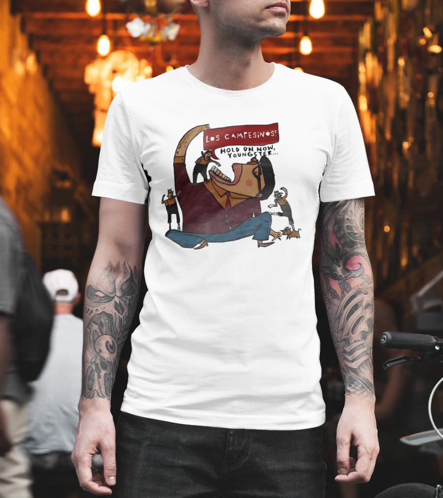 Los Campesinos Hold On Now Youngster Illustrated Characters In Motion T-Shirt