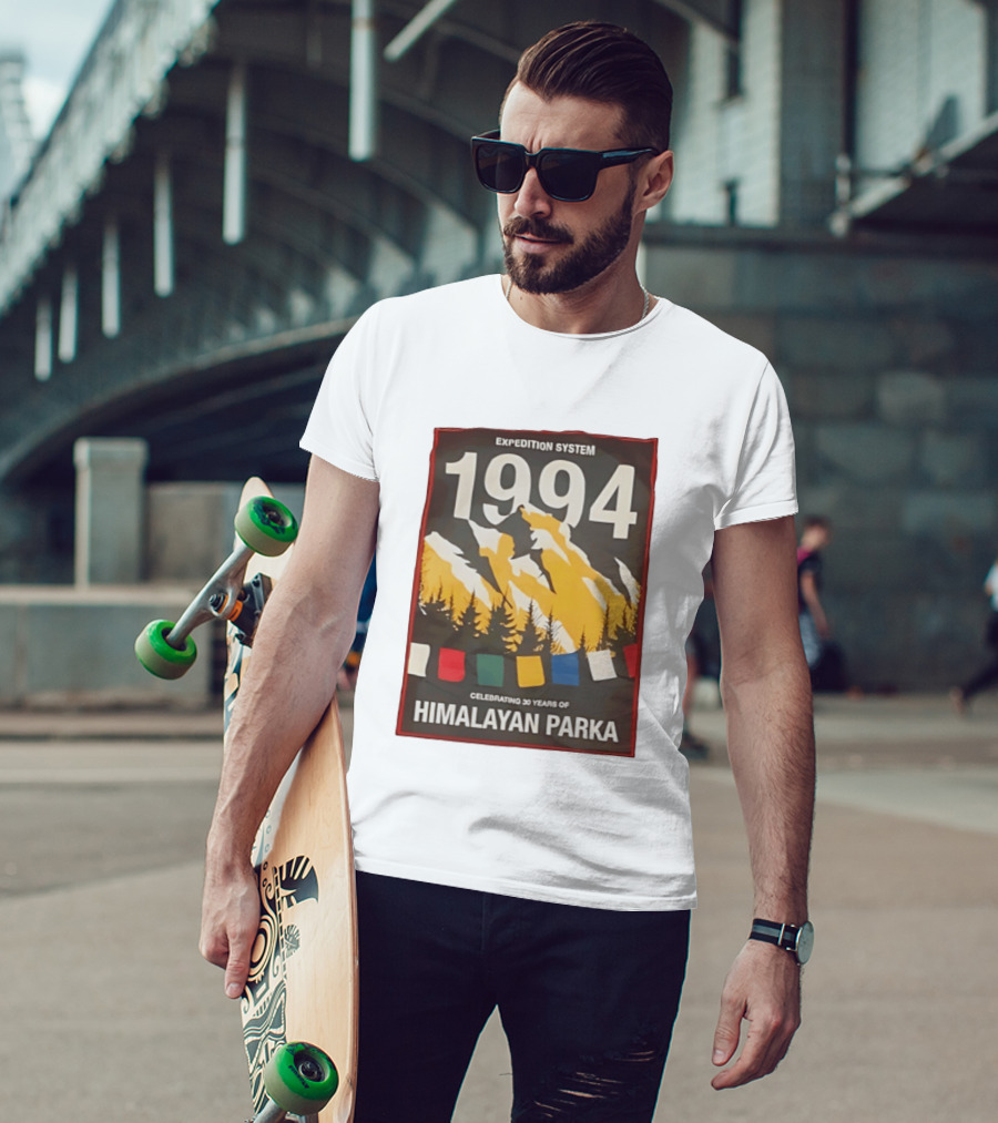 Expedition System 1994 Celebrating 30 Years Of Himalayan Parka Mountain Adventure T-Shirt