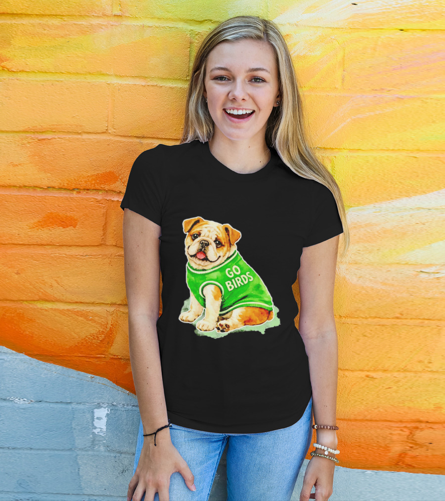 Briish Bulldog Go Birds Phillygoat Passyunk Avenue Green Jersey T-Shirt