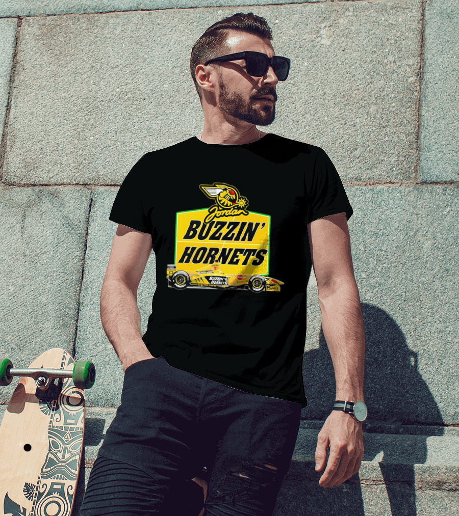 Buzzin' Hornets Jordan F1 En Honda Car T-Shirt
