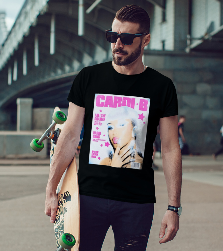 Cardi B Am I The Drama Special Edition Magazine Cover Bardi Gang T-Shirt