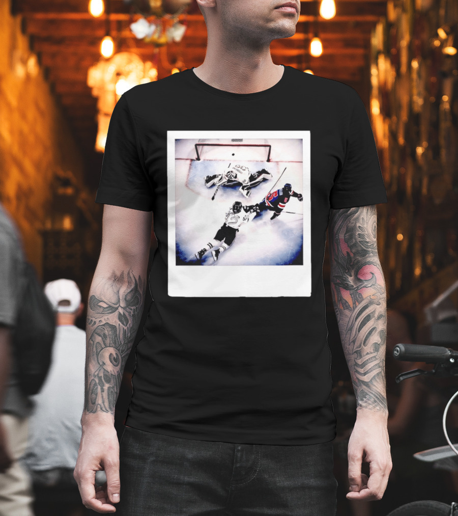 Women's Hockey USA Golden Goal Megan Keller Polaroid Picture T-Shirt