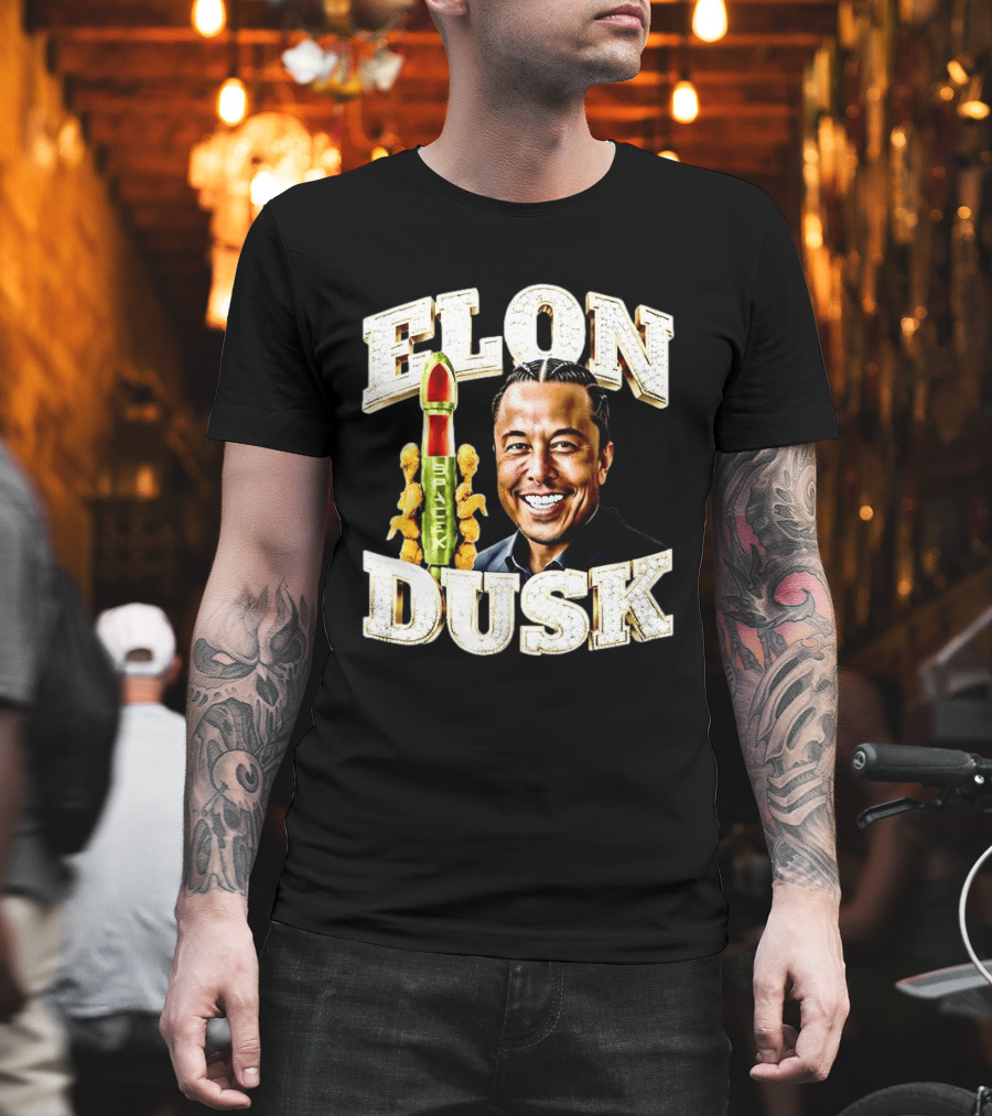 Elon Dusk SpaceX Rocket and Teddy Bears T-Shirt