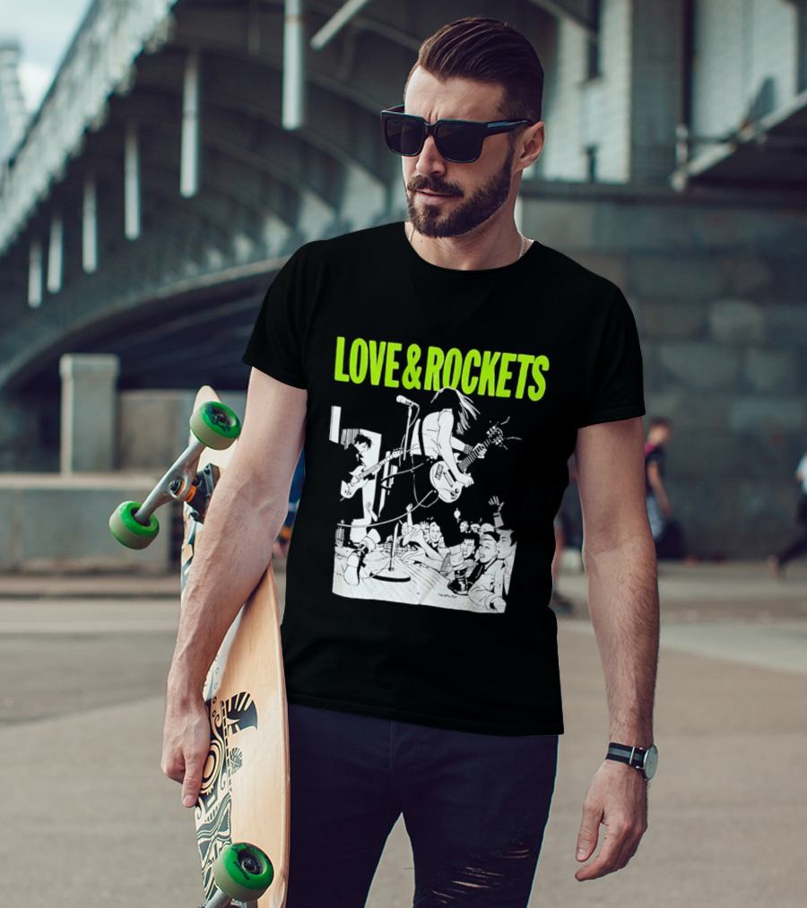 Love And Rockets Band Iconic Performance T-Shirt