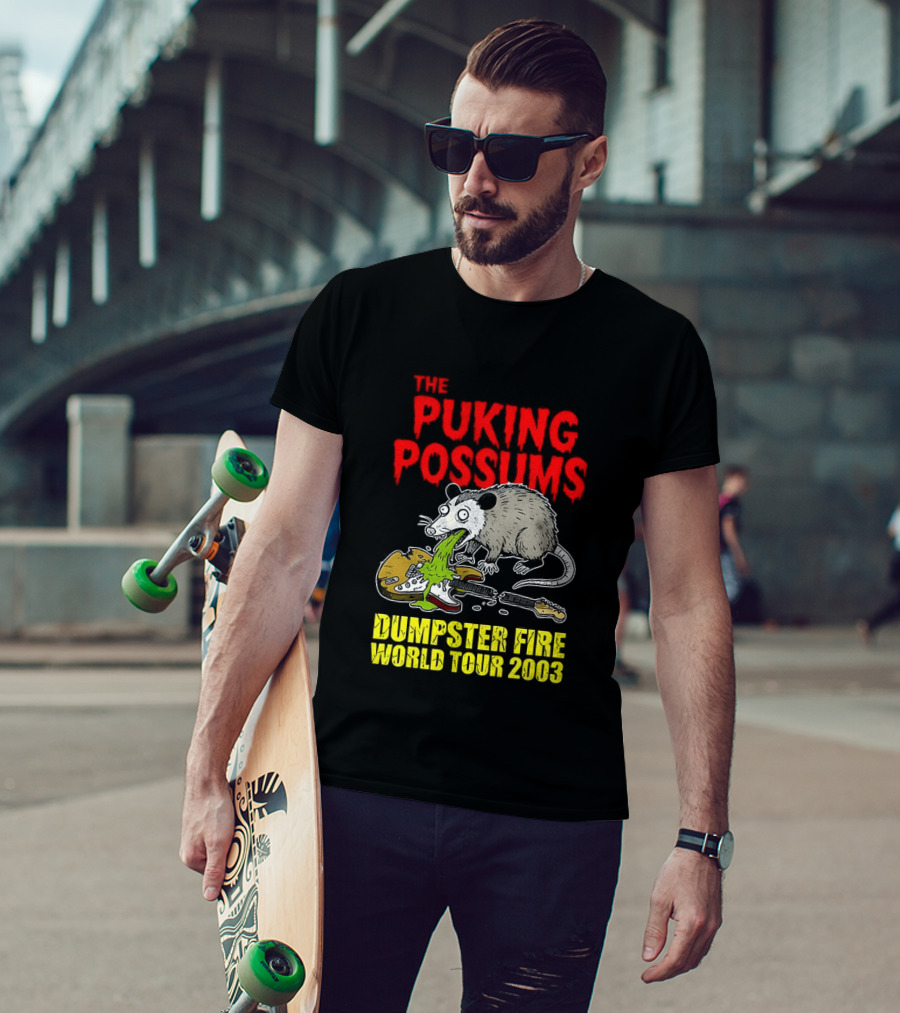 The Puking Possums Dumpster Fire World Tour 2003 Puking Possum T-Shirt