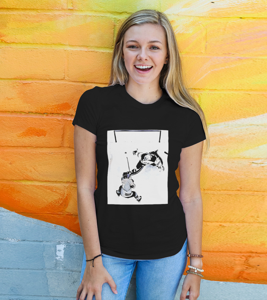 Connor Hellebuyck USA Olympic Gold Medal Win Hockey Action T-Shirt