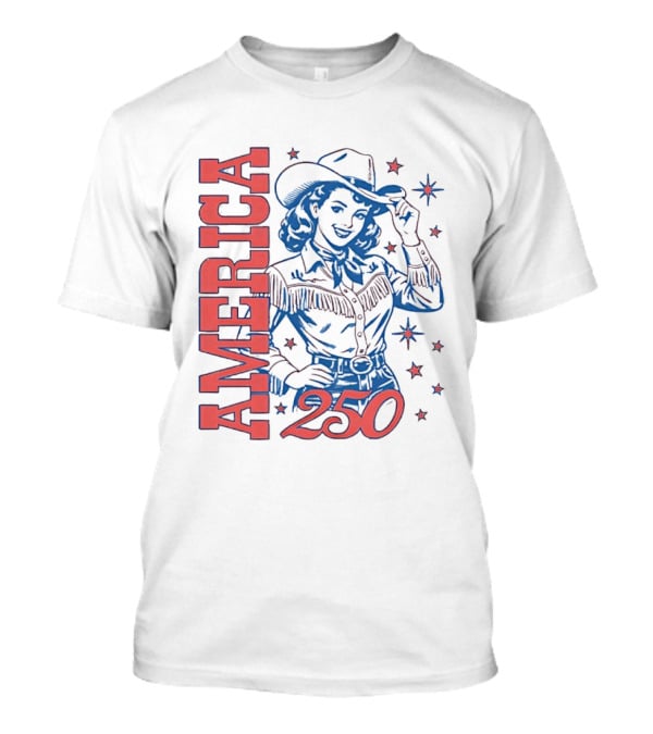 America 250 Western Girl Vintage Cowgirl T-Shirt