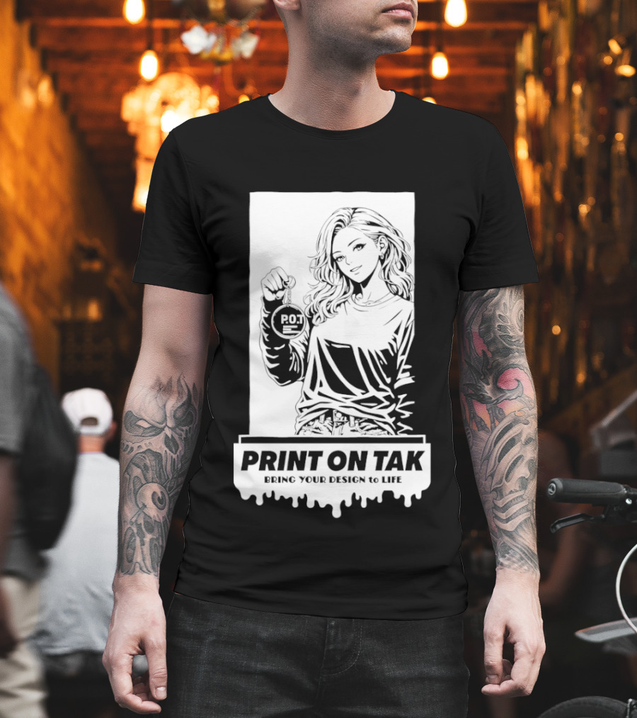 PRINT ON TAK Beautiful Girl Holding POT Bring Your Vision To Life T-Shirt